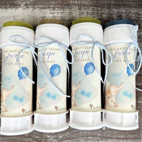 segnaposto bolle di sapone bambini ecofattoart